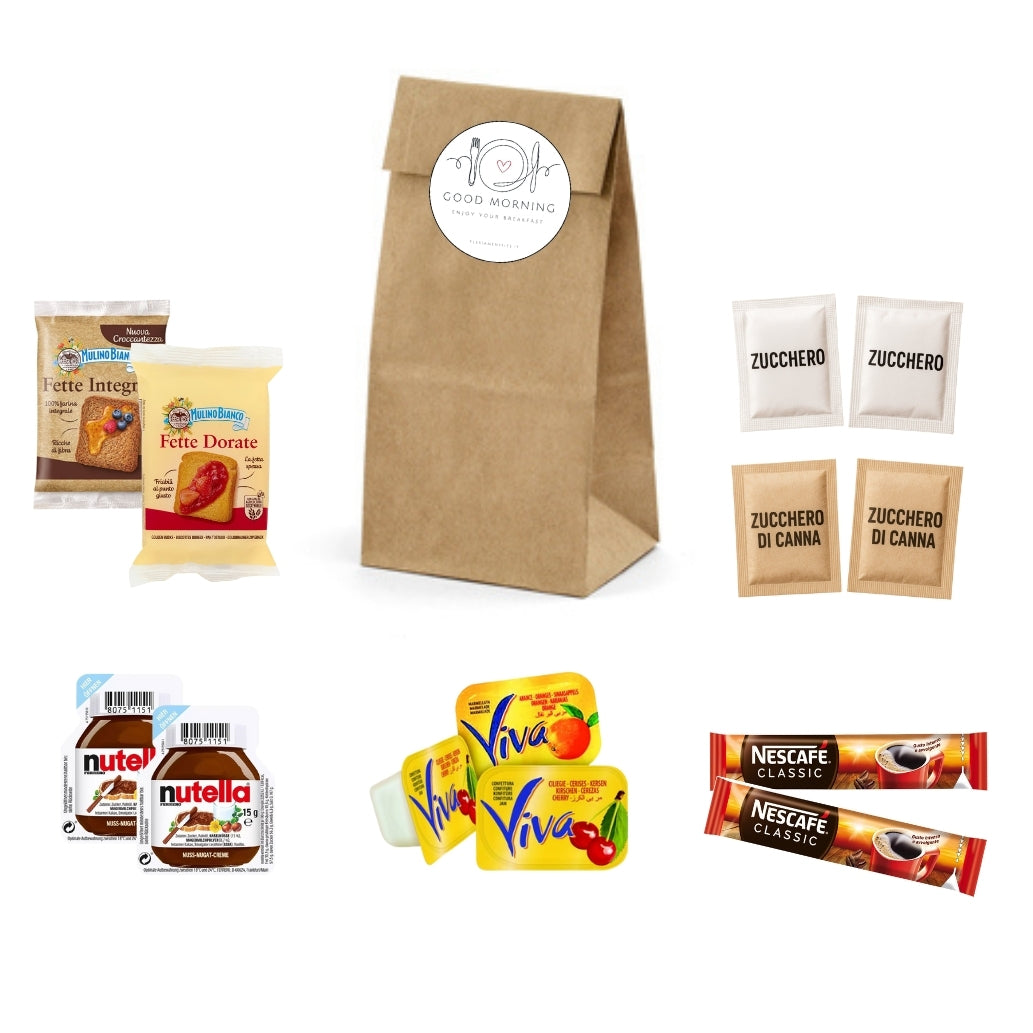 Breakfast Box Classica Kit Colazione per 2 ospiti