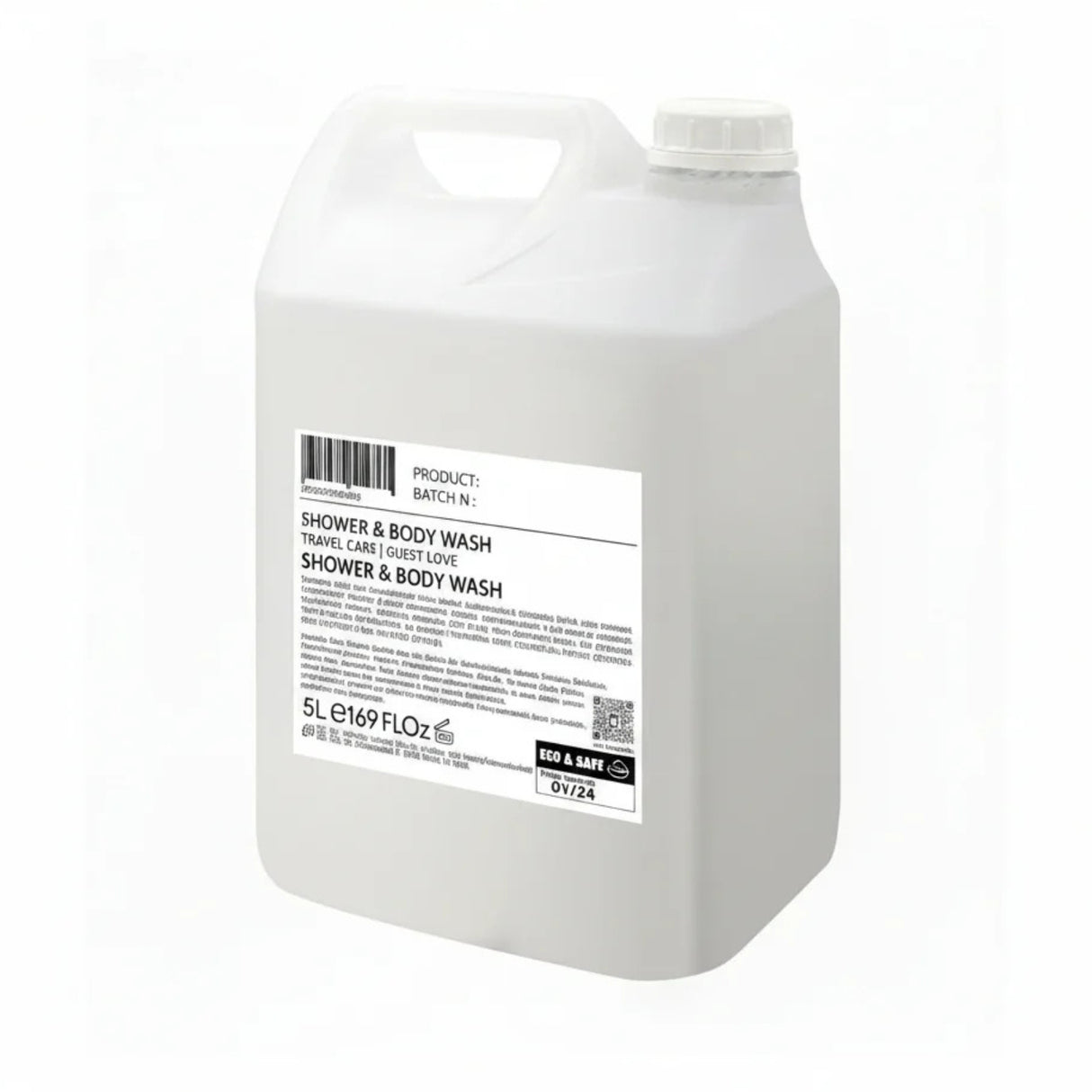 Tanica di Ricarica Shampoo Doccia Corpo, Mani & Capelli (5 L) - Linee Guest Love - Travelcare Essentials
