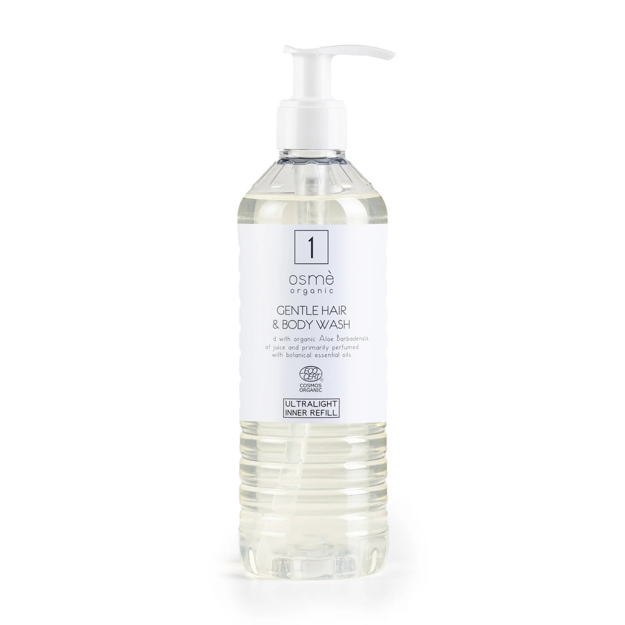 Osmè Cartuccia Dispenser Shampoo Doccia delicato Capelli e Corpo per Ecover (370 ml) - Certificato Cosmos Organic Made in Italy