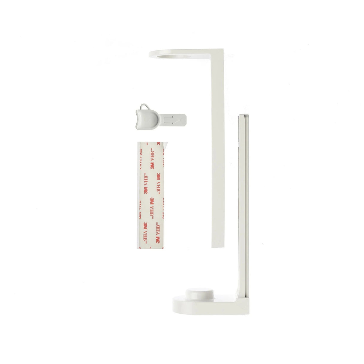 Staffa Supporto da parete Per Pump Dispenser Travelcare Essentials In ABS Bianca Con Biadesivo