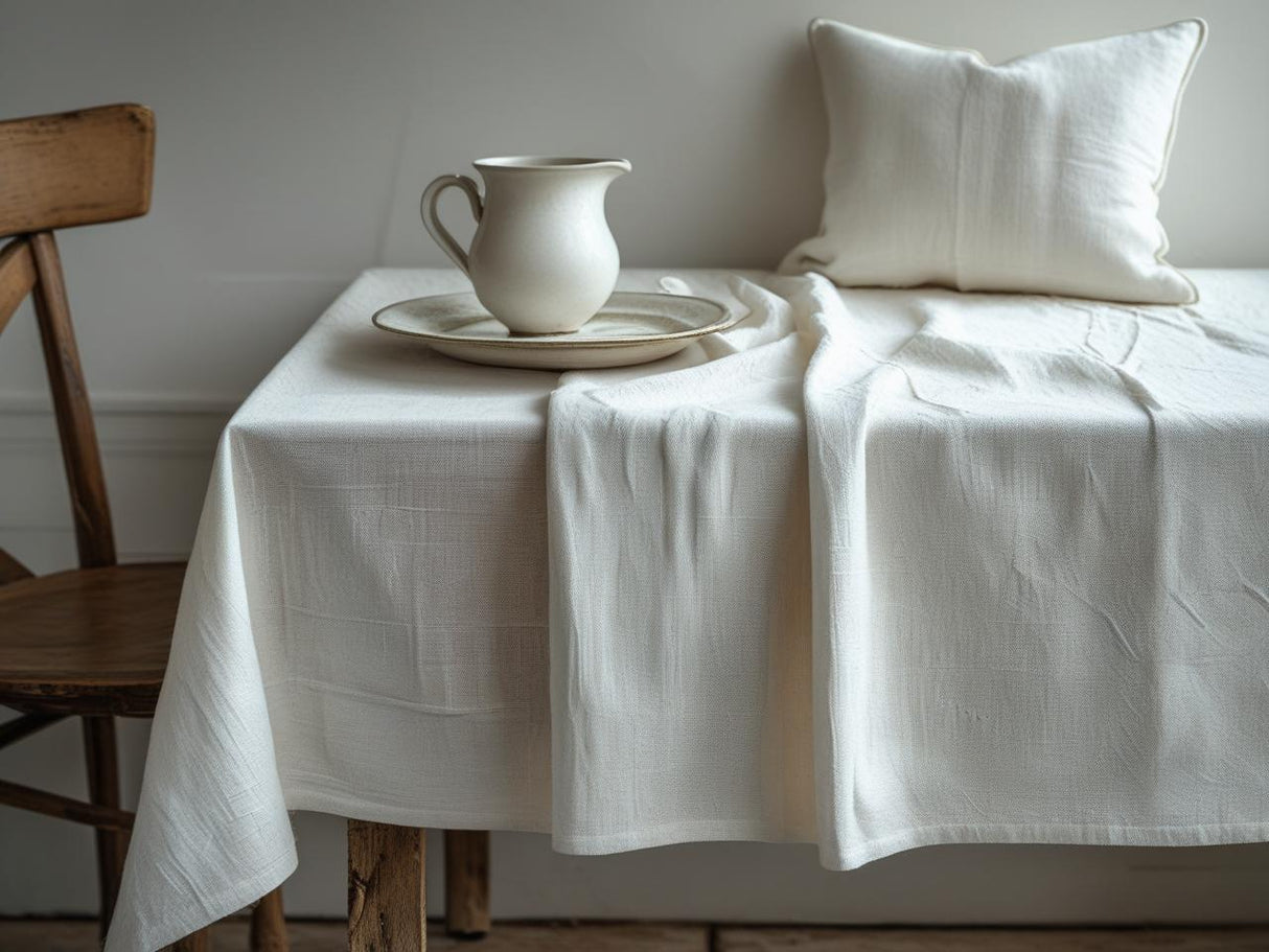 Tovaglia Zalea in puro cotone tinta unita Made in Italy – Vari colori e misure