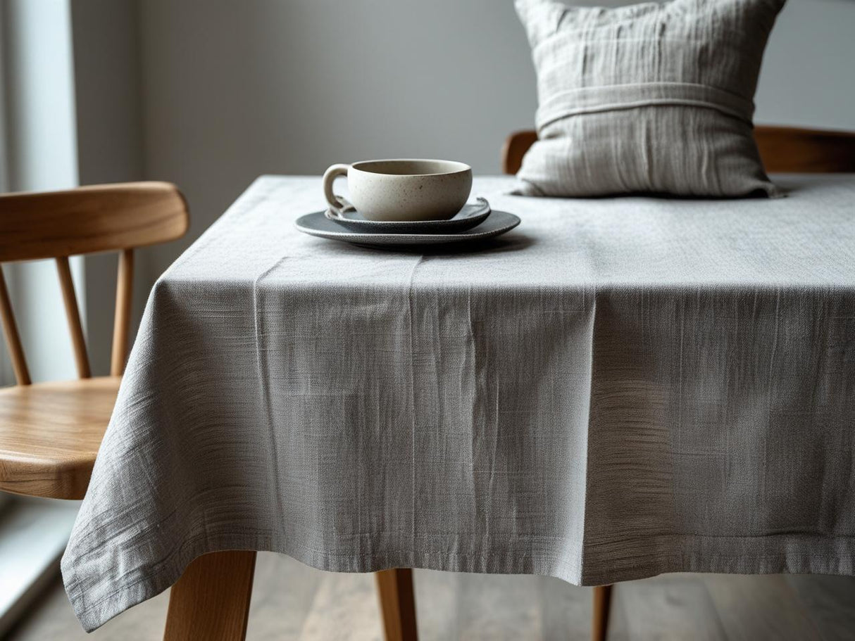 Tovaglia Zalea in puro cotone tinta unita Made in Italy – Vari colori e misure