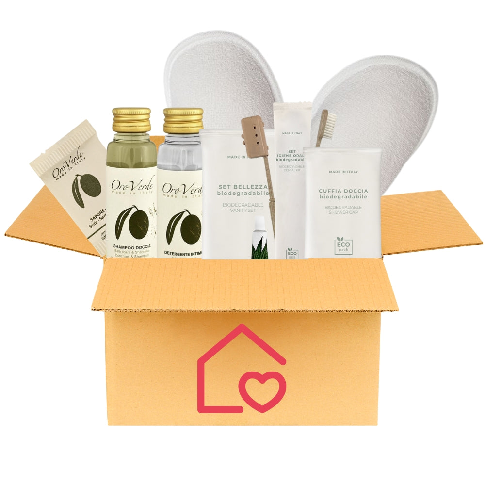 Welcome Kit Cortesia Lusso Oroverde Made in Italy