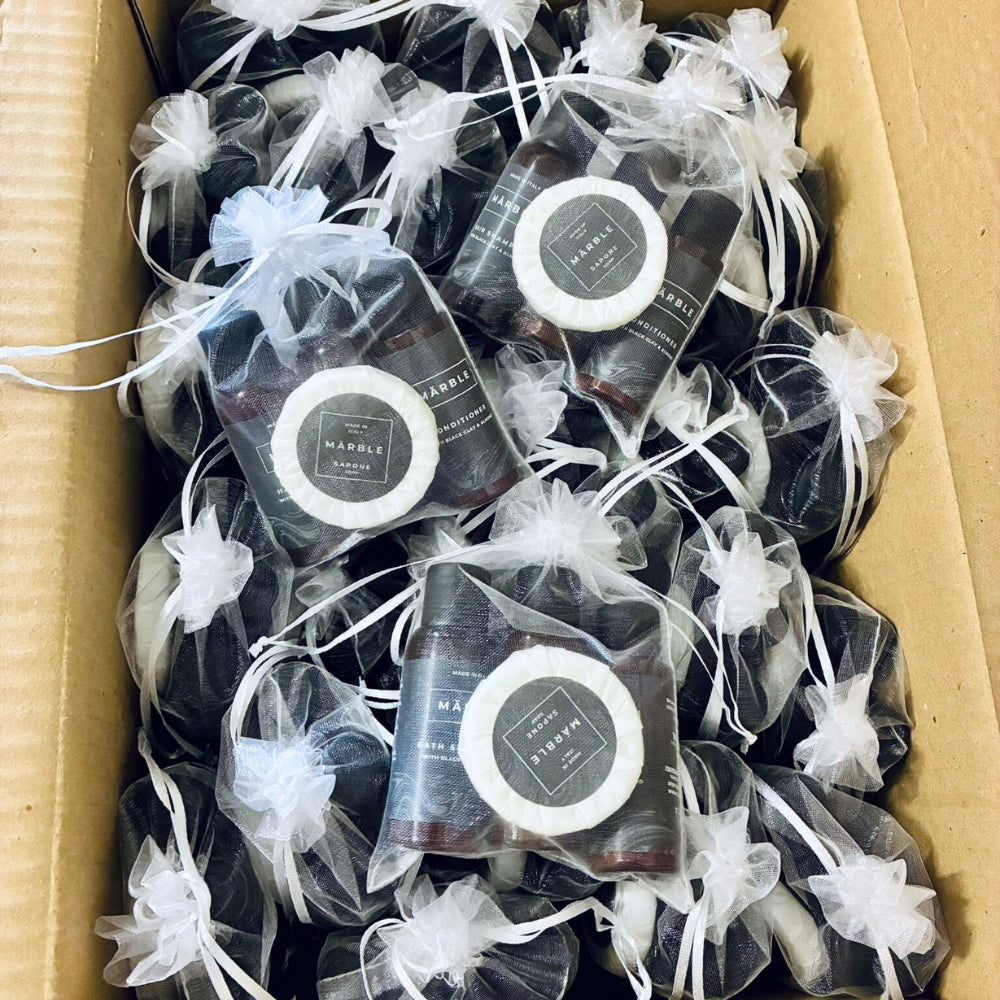 Courtesy Kit Marble Made in Italy packaged with an organza bag