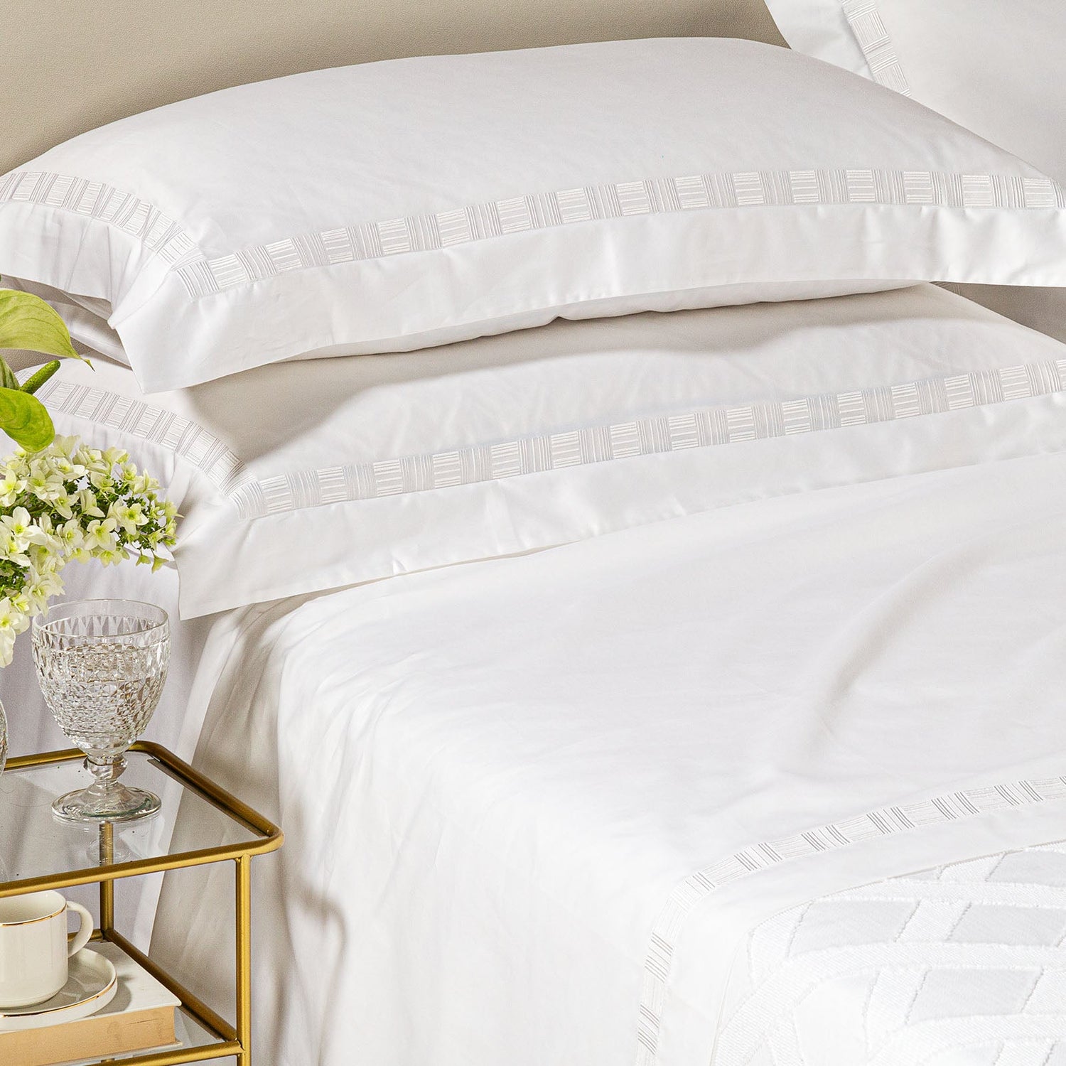 Caleffi Completo Matrimoniale in Raso di cotone Dama Dreaming