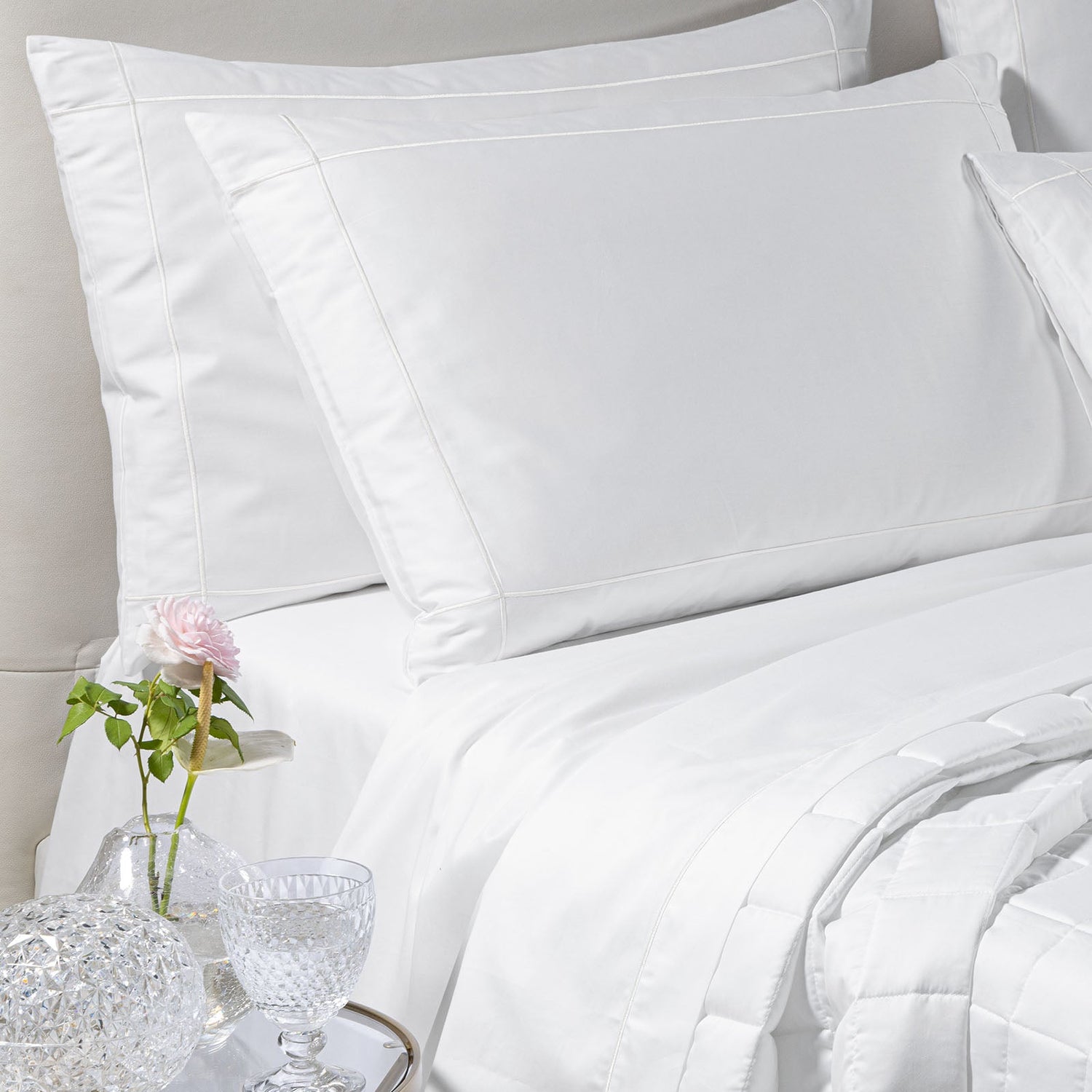 Caleffi Completo Lenzuola Matrimoniale in Raso di cotone Ducale Dreaming