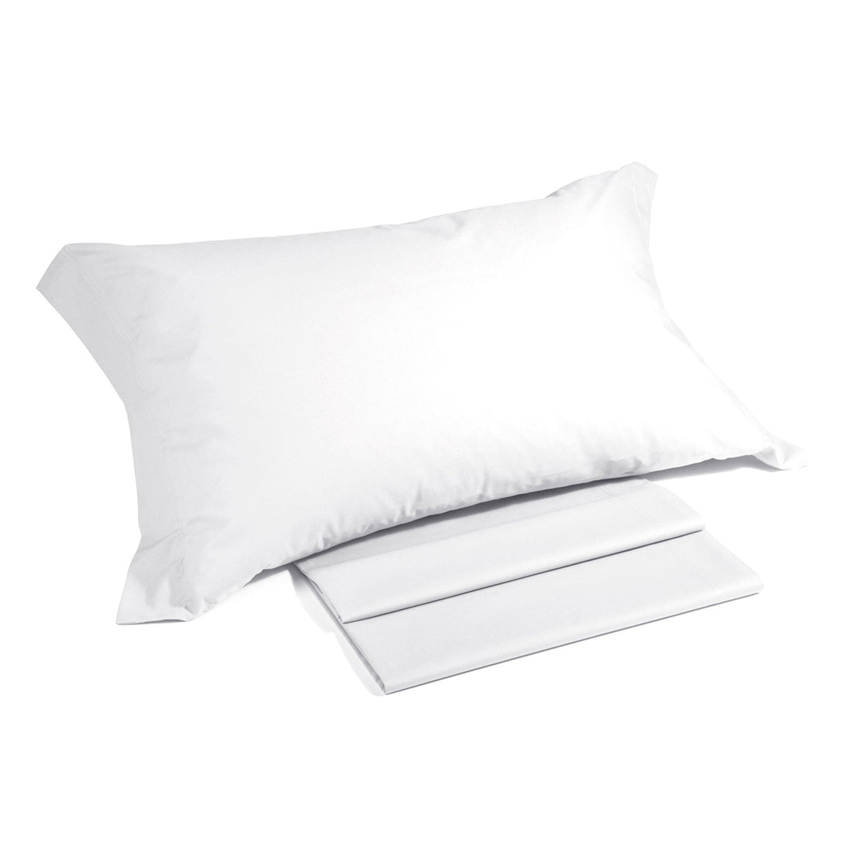 Caleffi Completo Lenzuola in Cotone Premium Linea Hotellerie Tinta Unita Bianco