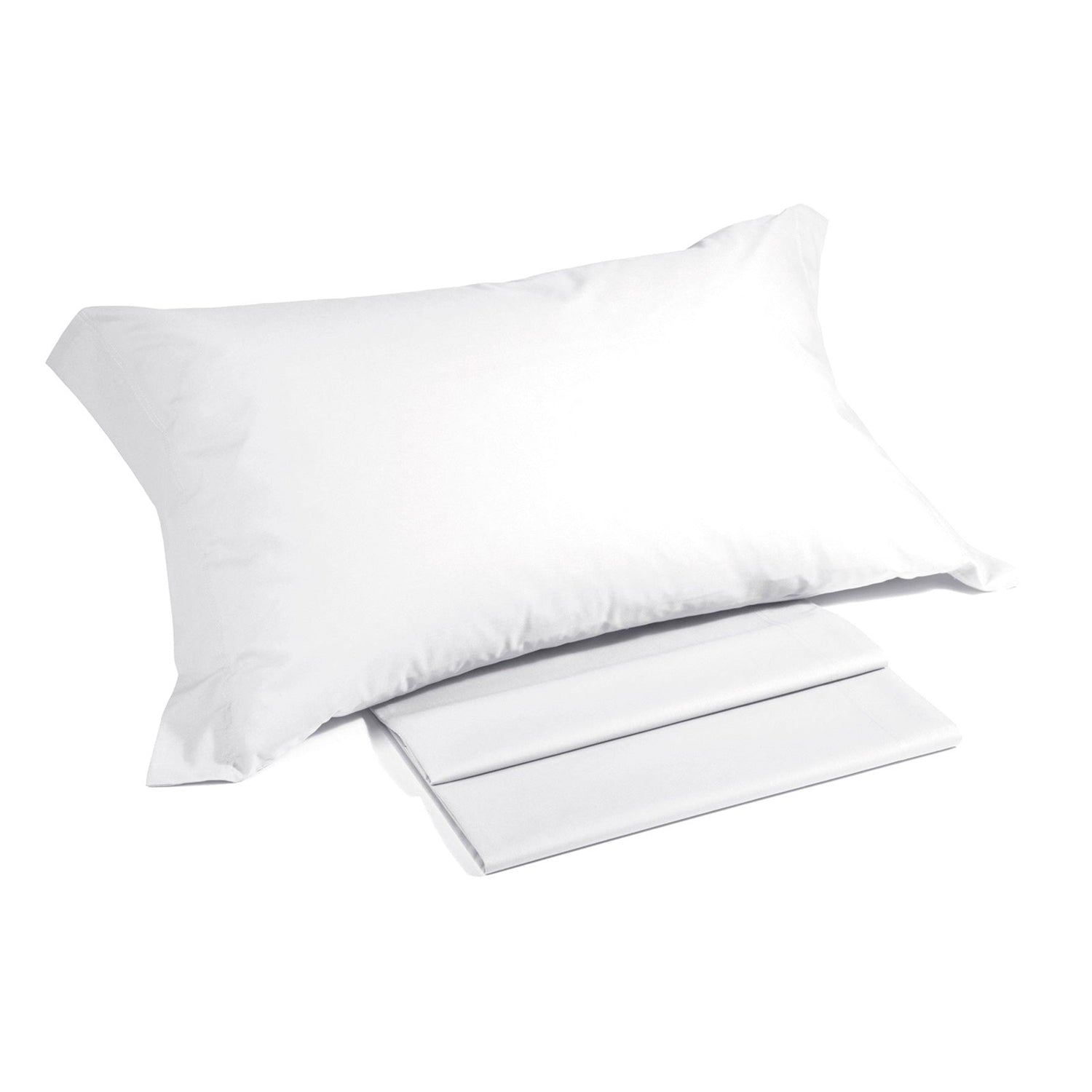 Caleffi Completo Lenzuola in Cotone Premium Linea Hotellerie Tinta Unita Bianco