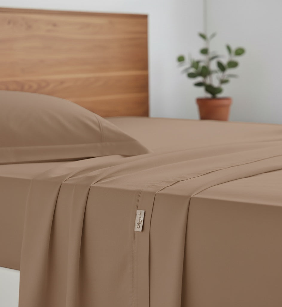 Completo Letto Tinta Unita Vari Colori Cotone Percalle 200 Fili linea ARIA - Matrimoniale