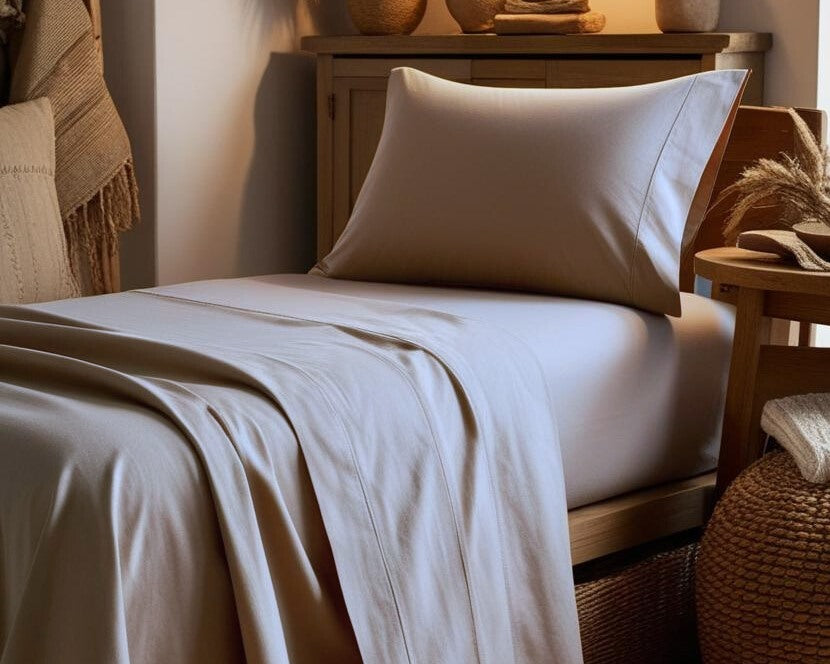 Completo Letto Tinta Unita Vari Colori Cotone Percalle 200 Fili linea ARIA - Singolo