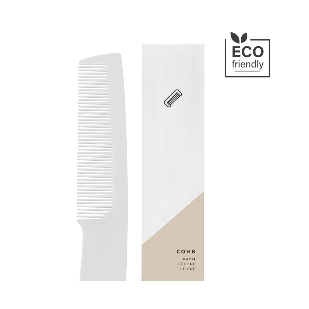 Pettine BIO monouso per Hotel e B&B in bustina di carta