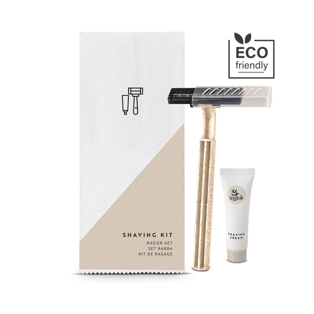 Set Rasatura BIO monouso per Hotel e B&B in bustina di carta