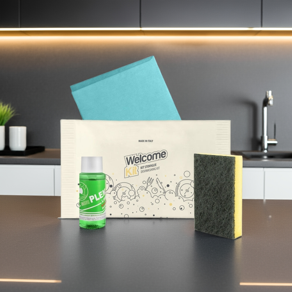 Mini kitchen dish cleaning kit