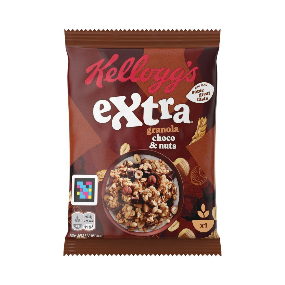 Kellogg's Extra Granola Choco & Nuts Monoporzioni 45 g Confezione da 32 pezzi