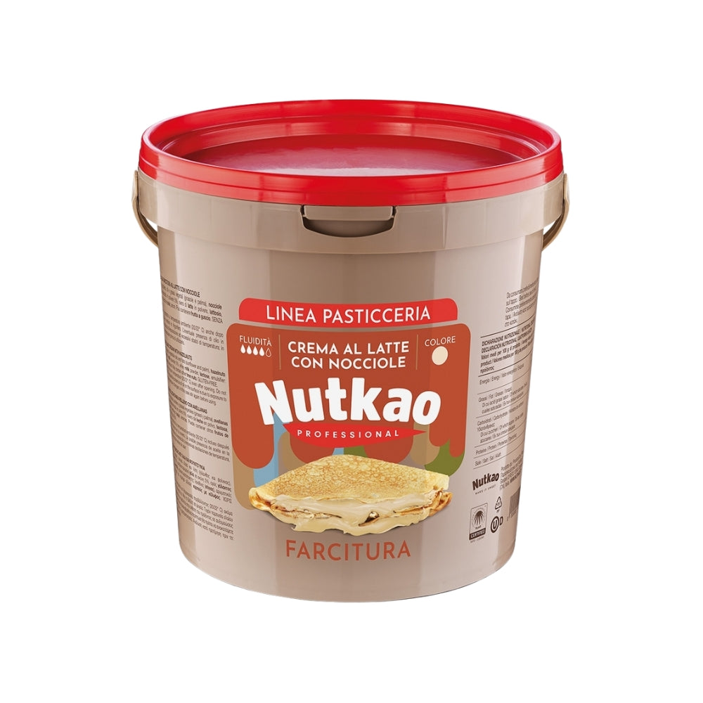 Crema al Latte con Nocciole da farcitura Nutkao Professional 3 kg