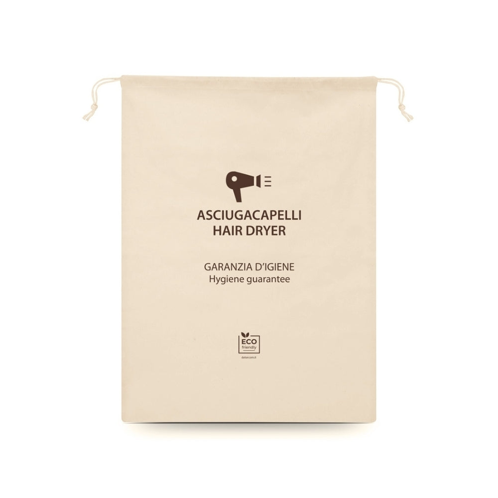 Sacchetto Asciugacapelli in cotone Hotel e B&B lavabile e riutilizzabile