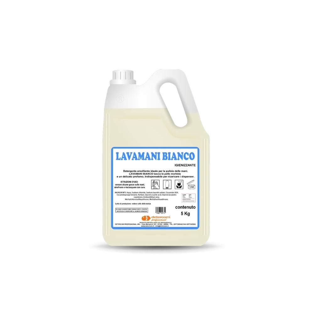 Sapone Liquido bianco con igienizzante Tanica da 5 litri