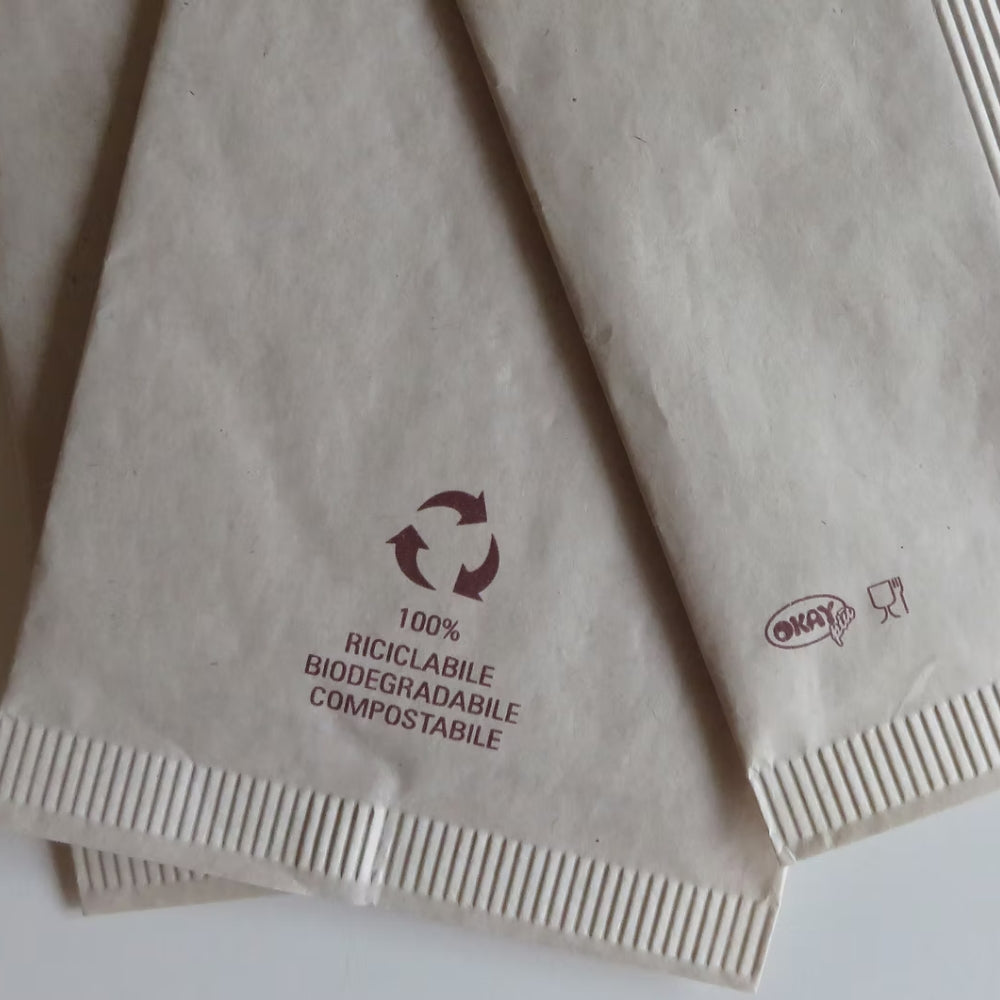 Busta Portaposate BIO con tovagliolo in ovatta eco-friendly 100 pezzi