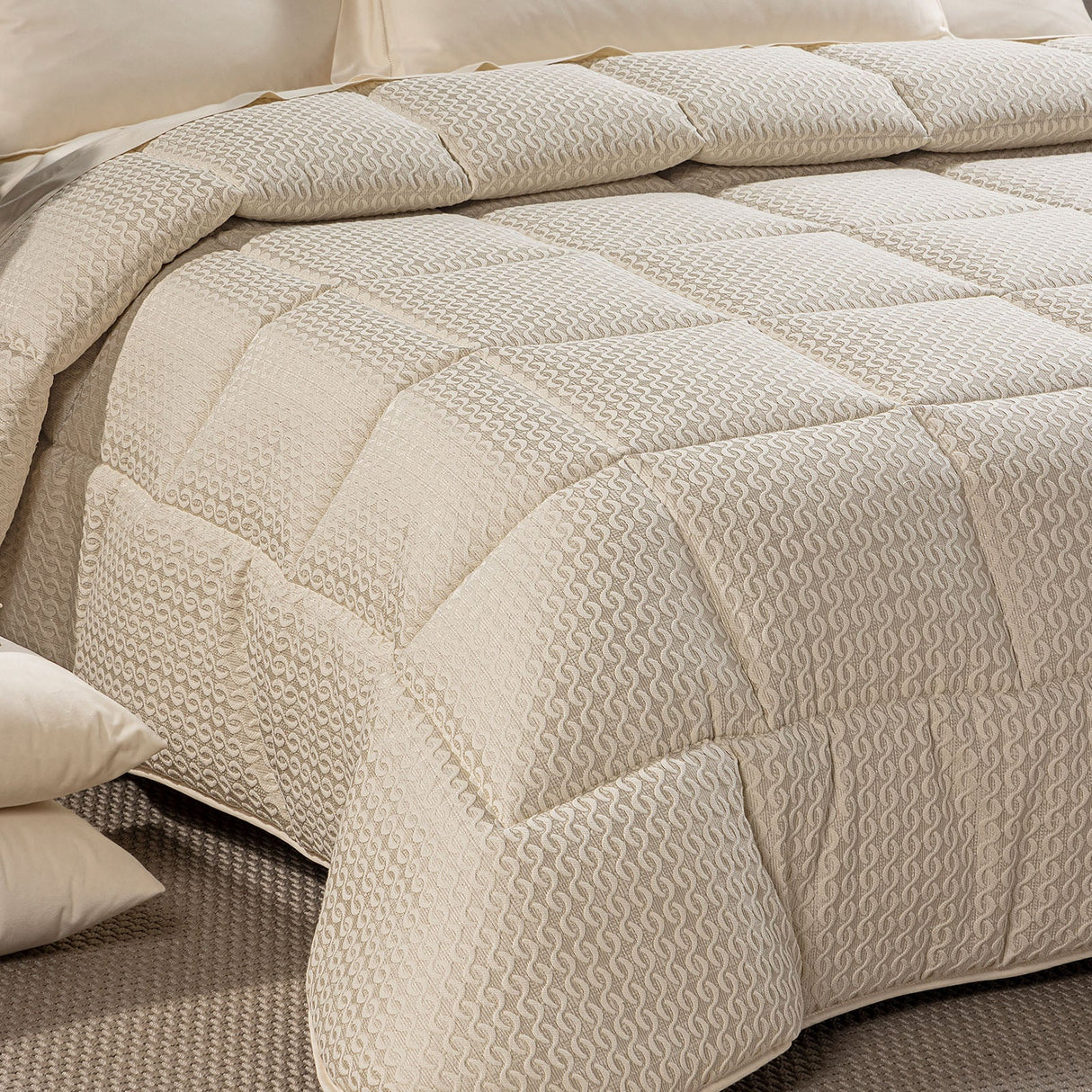 Caleffi Trapunta Invernale Matrimoniale in Raso Jacquard 300 gr/mq