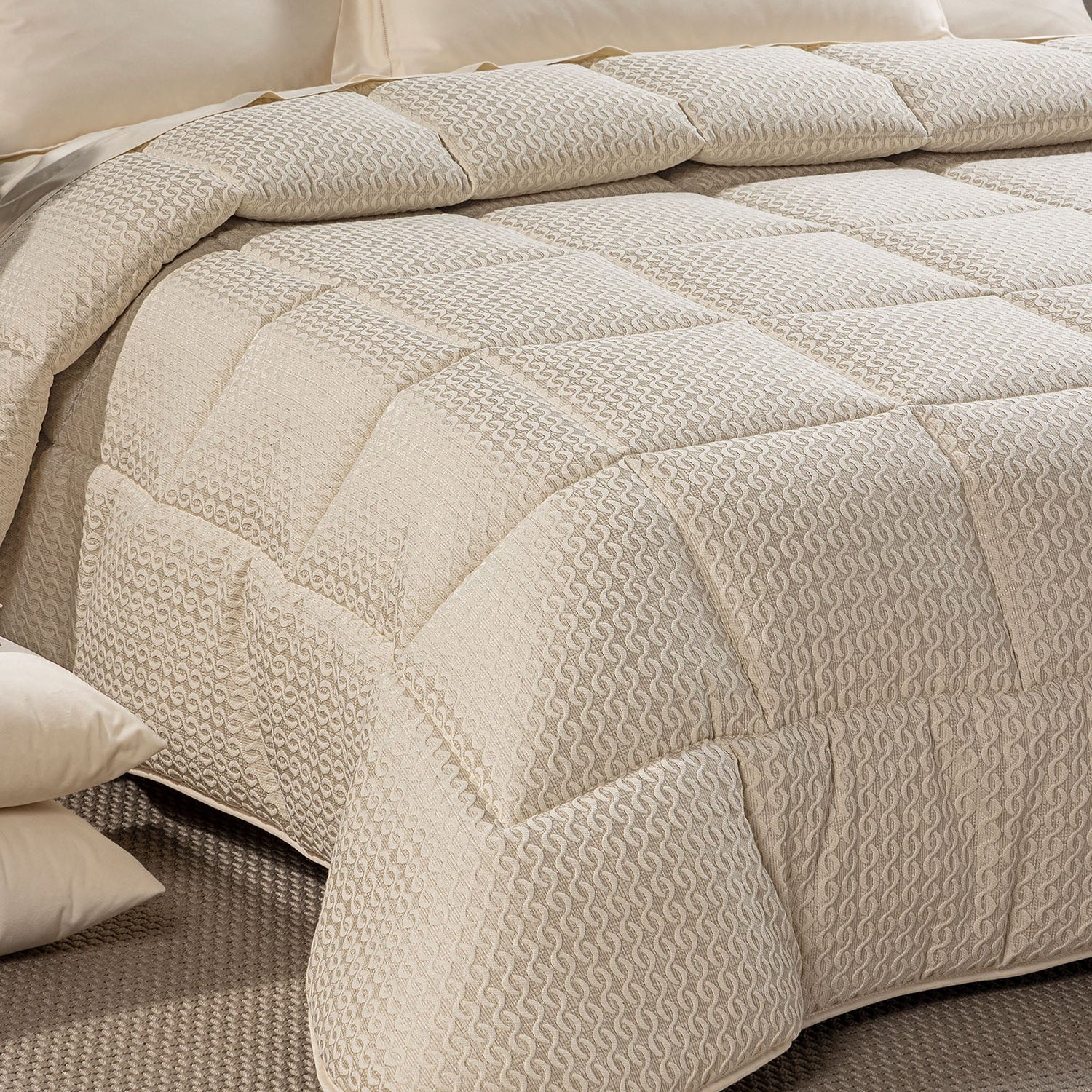Caleffi Trapunta Invernale Matrimoniale in Raso Jacquard 300 gr/mq
