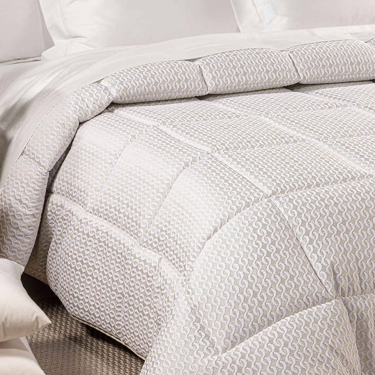 Caleffi Trapunta Invernale Matrimoniale in Raso Jacquard 300 gr/mq