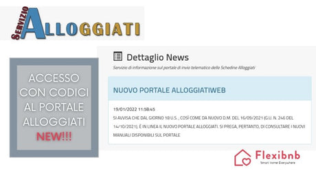 COME ACCEDERE CON I CODICI AL SERVIZIO ALLOGGIATI WEB - GUIDA E ISTRUZIONI