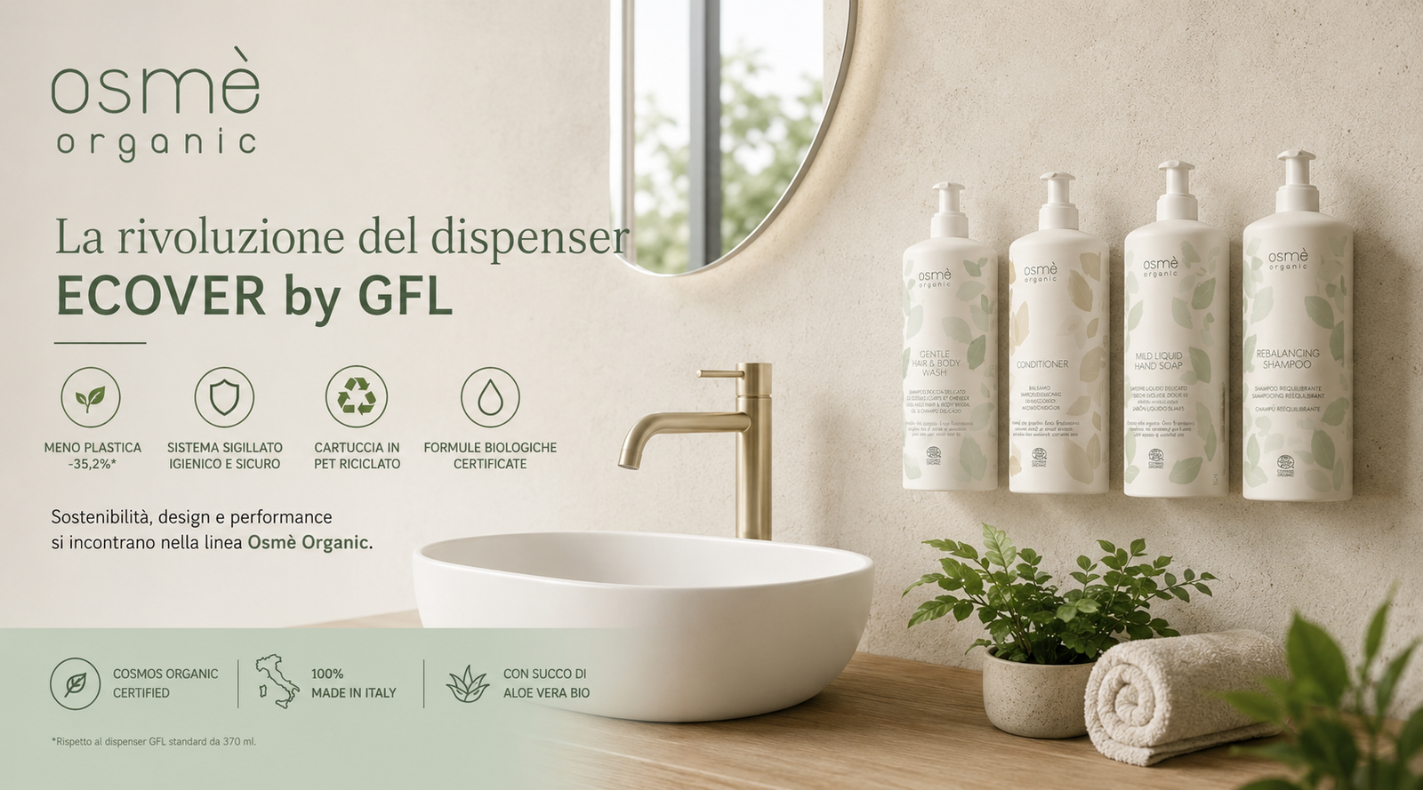 Ecover by GFL: la nuova generazione di dispenser che cambia il modo di vivere la cosmetica in hotel