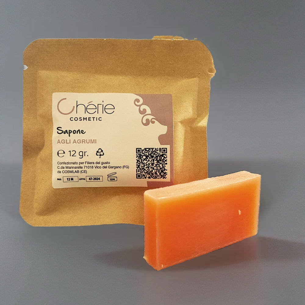 Sapone Solido agli Agrumi in bustina monodose ecosostenibile da 12 g - 300 pezzi - Made in Italy