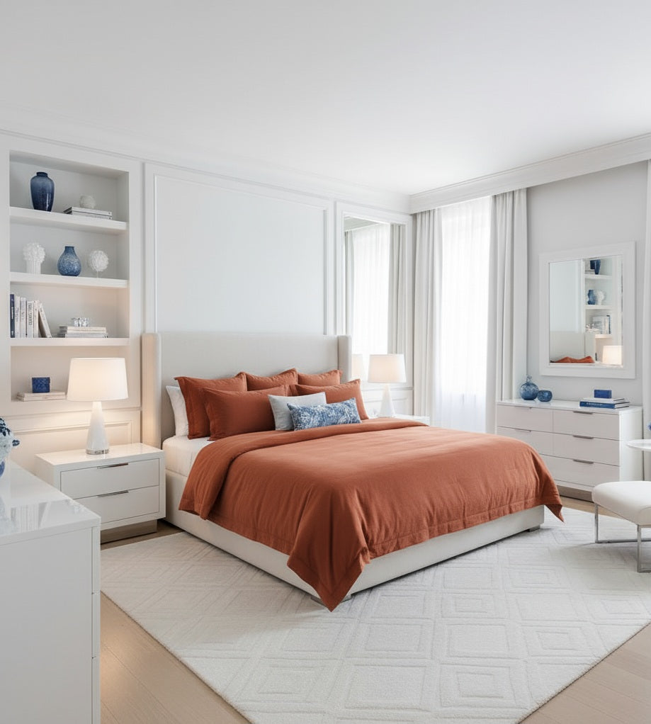 Copripiumino + Federe in cotone percalle – Tinta unita Vari Colori