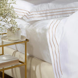 Caleffi Completo Copripiumino Matrimoniale in Raso di cotone Melodie Dreaming (Lenzuolo, Sacco e Federe)