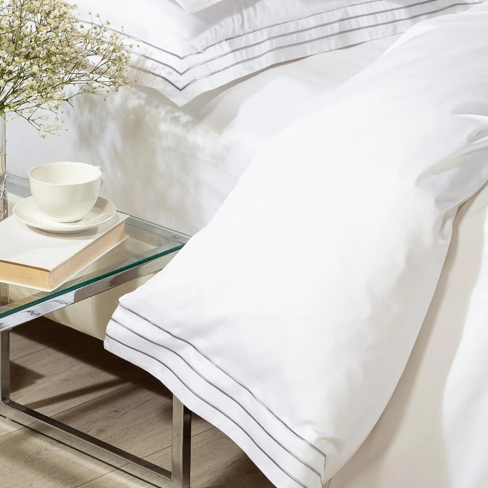 Caleffi Completo Copripiumino Matrimoniale in Raso di cotone Melodie Dreaming (Lenzuolo, Sacco e Federe)