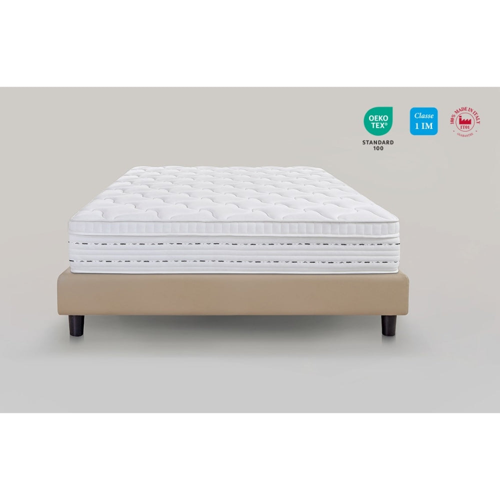 Magniflex Materasso Volterra ignifugo con Molle Bonnell + MagniFoam Made in Italy (H 23 o 25 cm)