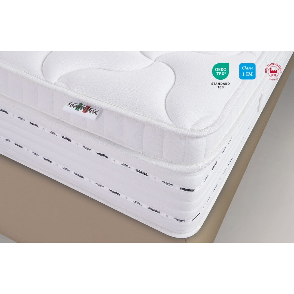 Magniflex Materasso Versilia ignifugo con Molle Insacchettate + MagniFoam e No Flip System Made in Italy (H 22 o 24 cm)