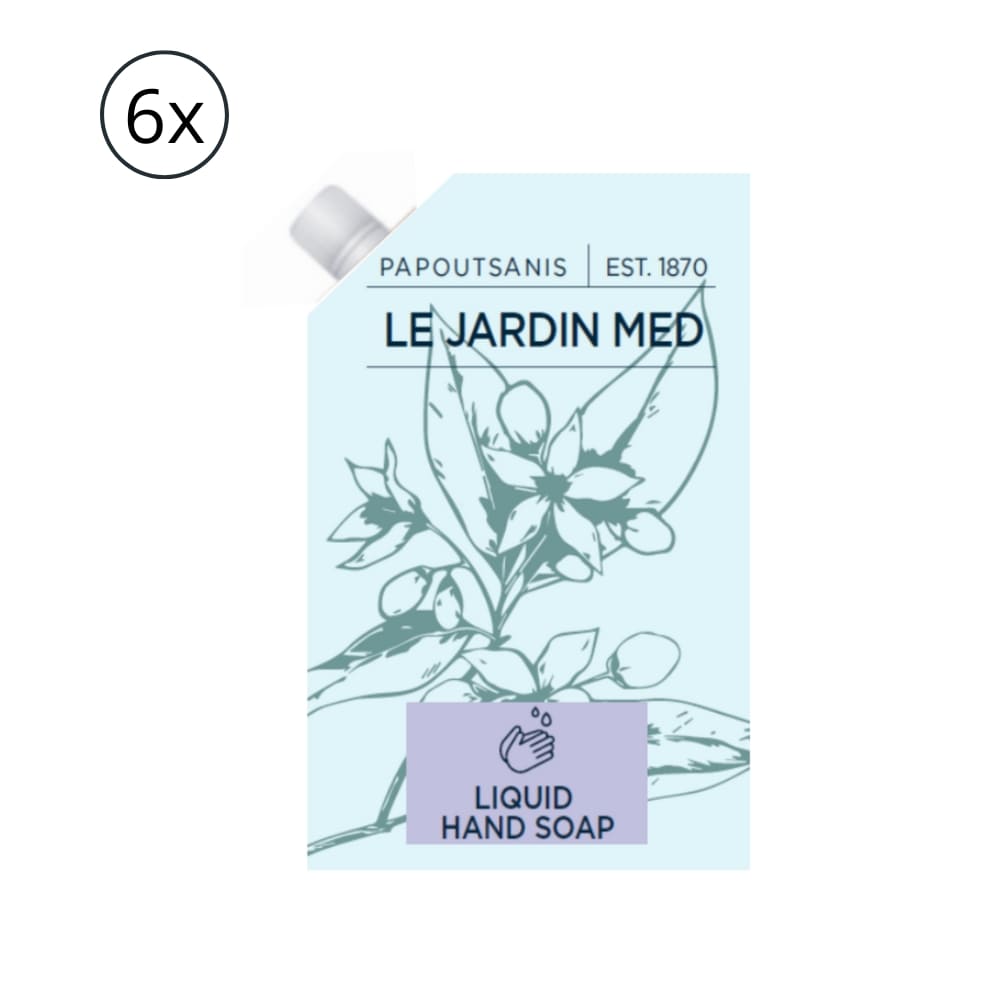 Maxi Ricarica Sapone Mani Le Jardin Med 6 x 1100 ml