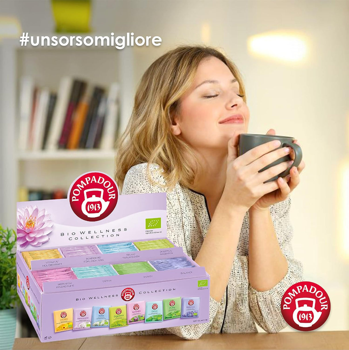 Cofanetto BIO Wellness Box Pompadour Cofanetto di Tisane Biologiche 120 Filtri