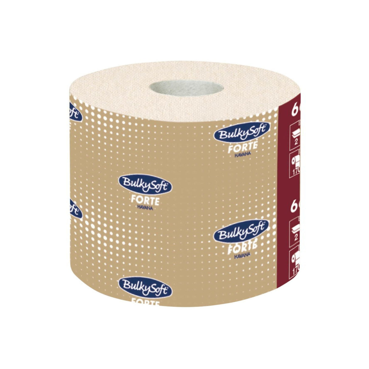 Carta Igienica Ecolabel BulkySoft Forte Havana Fascettata per Hotel e B&B - Confezione da 96 Rotoli