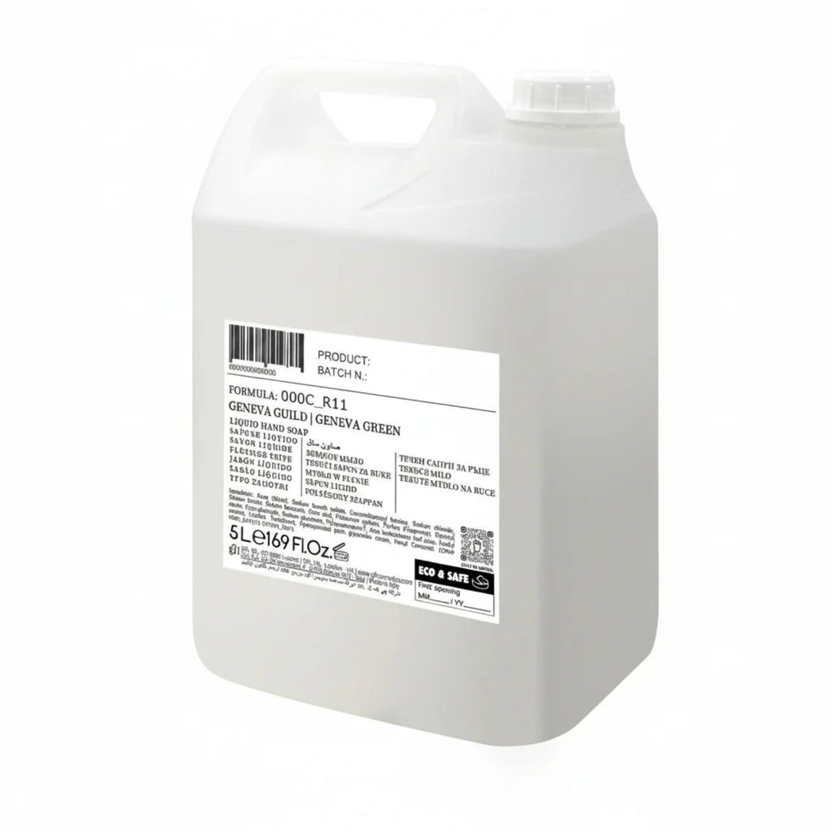 Tanica di Ricarica Sapone Liquido (5 L) - Linee Geneva Guild - Geneva Green - Travelcare Essentials
