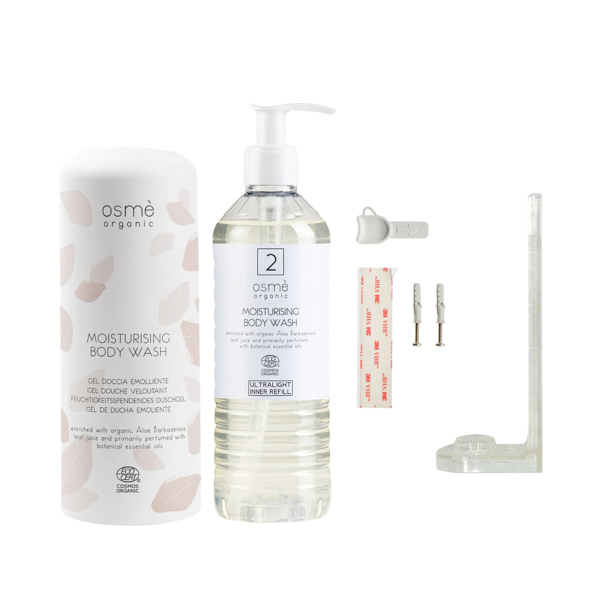 Kit Dispenser Osmè Ecover + Cartuccia + Supporto Gel Doccia Idratante