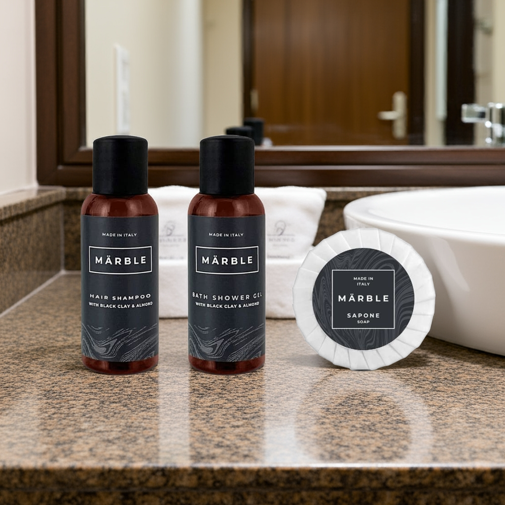 Kit cortesia Marble 35 ml Linea elegante e moderna Made in Italy