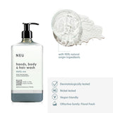 Dispenser Neu 3 in 1  Gel Mani, Corpo & Capelli Formato Maxi (600 ml) - Made in Italy