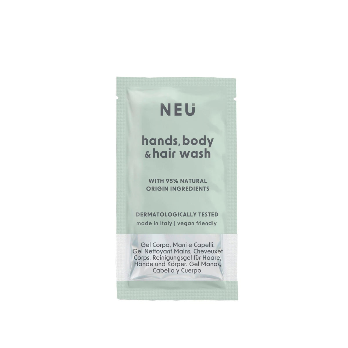 Bustina Neu 3 in 1  Gel Mani, Corpo & Capelli (11 ml) - Made in Italy
