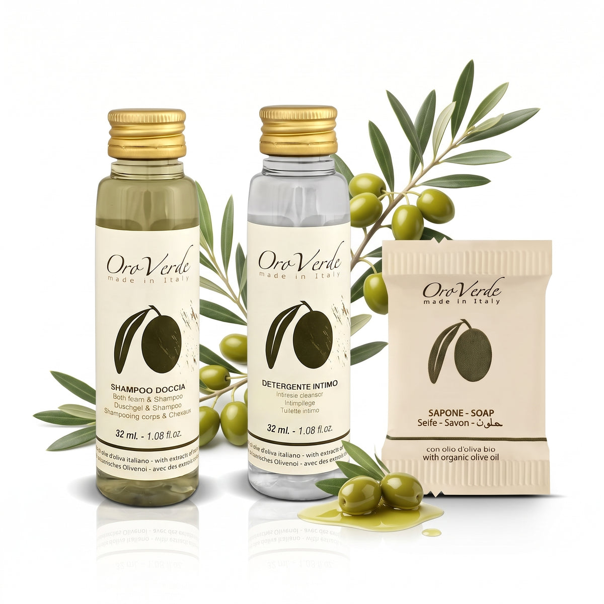 Set cortesia Oroverde con olio d'oliva biologico