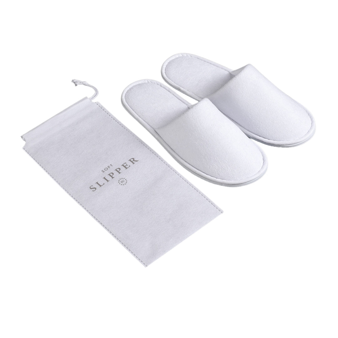 Ciabatte Hotel Premium con suola Impermeabile e Antiscivolo per Spa e Wellness, confezionate in elegante bustina eco-friendly