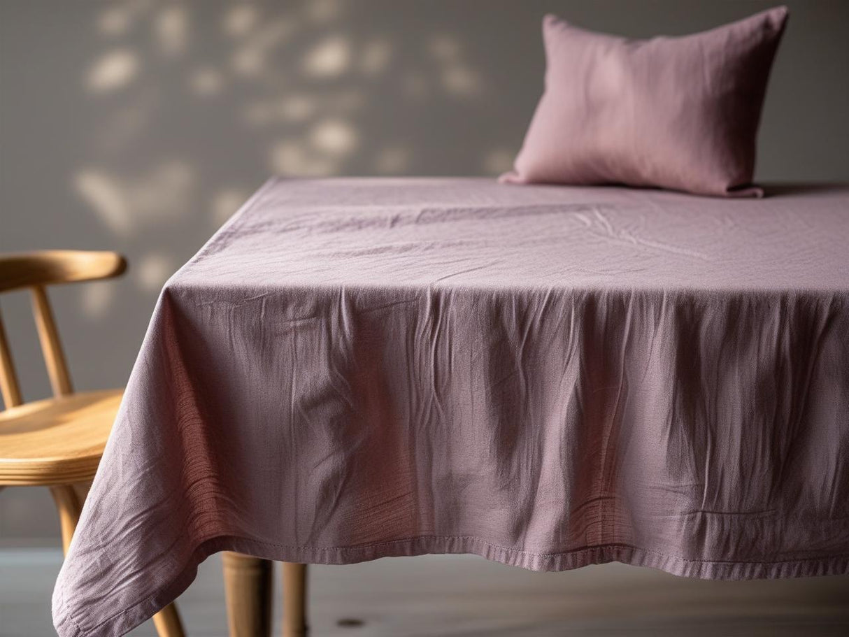 Tovaglia Zalea in puro cotone tinta unita Made in Italy – Vari colori e misure