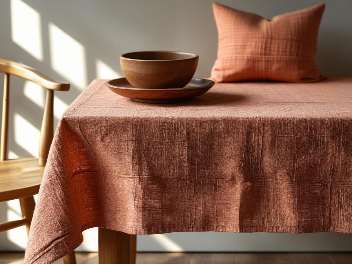 Tovaglia Zalea in puro cotone tinta unita Made in Italy – Vari colori e misure