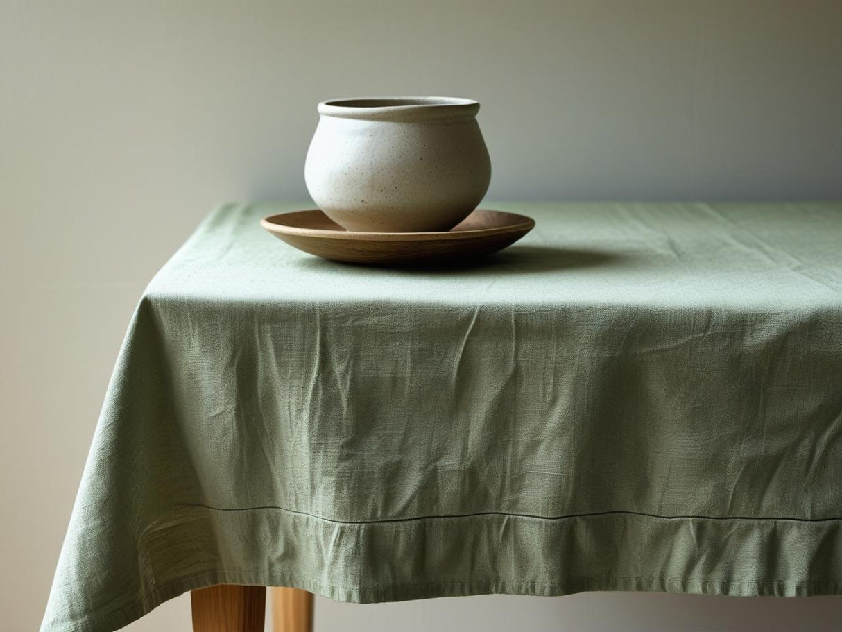 Tovaglia Zalea in puro cotone tinta unita Made in Italy – Vari colori e misure