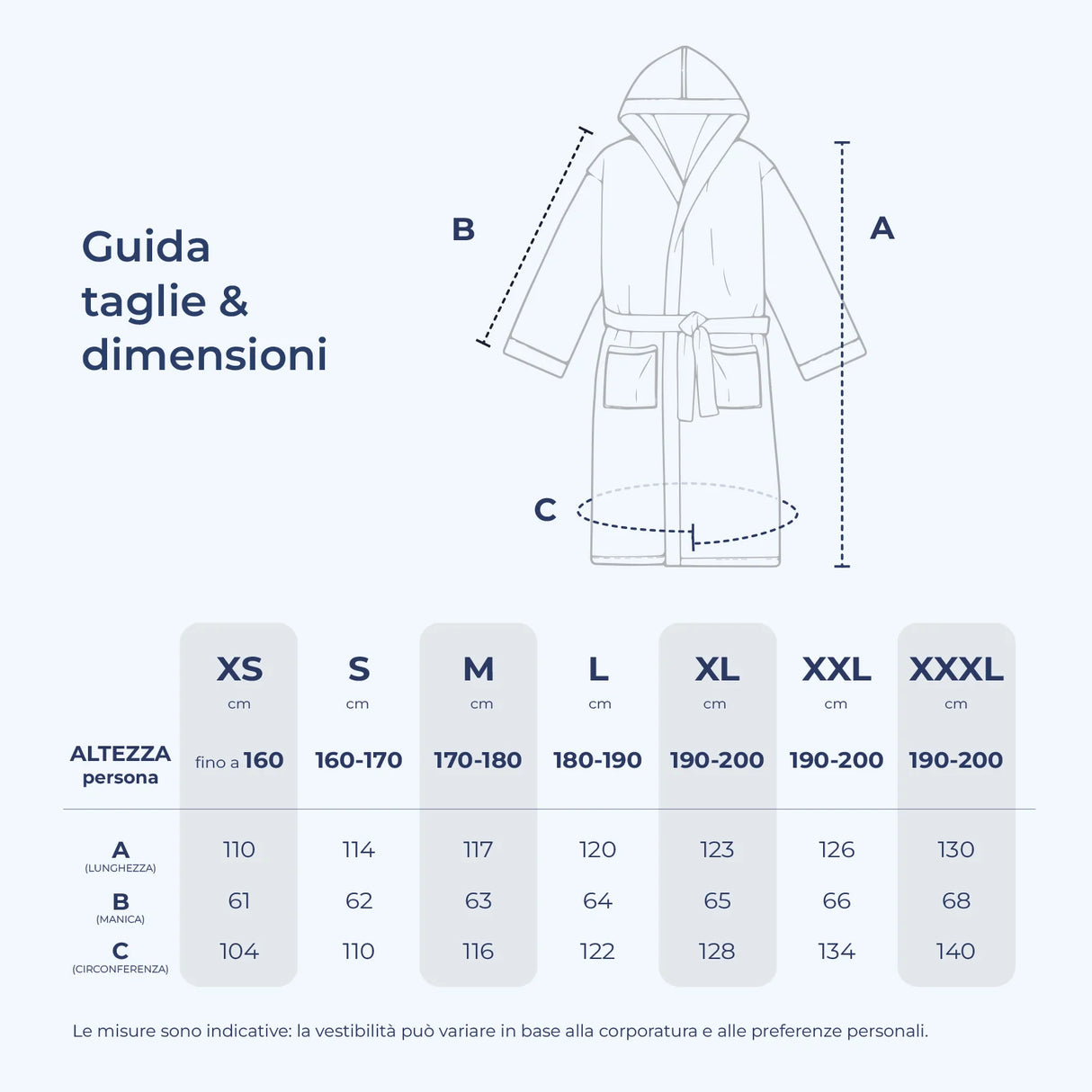 Caleffi Accappatoio con Cappuccio in Cotone Sirena '99 Spugnissima Tinta Unita VARI COLORI