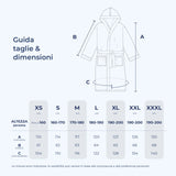 Caleffi Accappatoio con Cappuccio in Cotone Sirena '99 Spugnissima Tinta Unita VARI COLORI