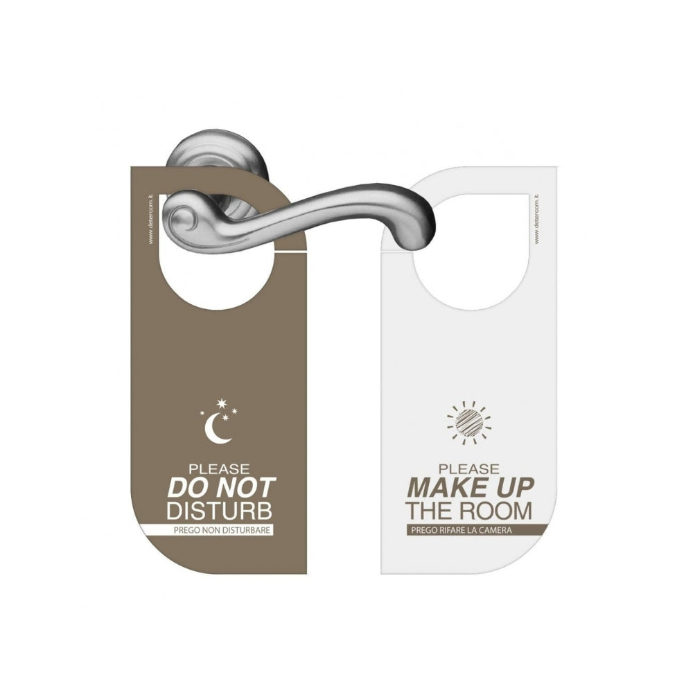 Hotel Door Handle Sign "Do Not Disturb" and "Make Up Room"