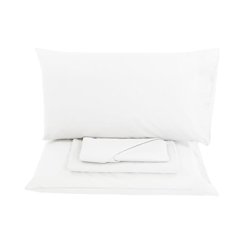 100% cotton solid color bed sheet set White Royal Hotellerie
